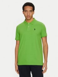 U.S. Polo Assn. Polo MUP3637 Zielony Regular Fit. Zielone koszulki polo męskie U.S. Polo Assn., m, bez wzorów, z bawełny, bez kołnierzyka, bez ramiączek. Za 129.99 zł.