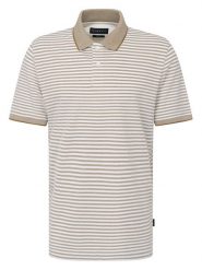 Bugatti Polo 8150-75092C Beżowy Regular Fit. Brązowe koszulki polo męskie Bugatti, m, bez wzorów, z bawełny, bez kołnierzyka, bez ramiączek. Za 279.99 zł.