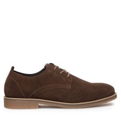 Półbuty Sergio Bardi. Brązowe codzienne półbuty męskie Sergio Bardi, bez wzorów, bez obcasa, bez zapięcia. Za 249.99 zł.