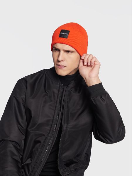 Calvin Klein Czapka K50K509682 Pomarańczowy. Brązowe czapki męskie Calvin Klein, na zimę, bez wzorów, z bawełny. Za 139.99 zł.