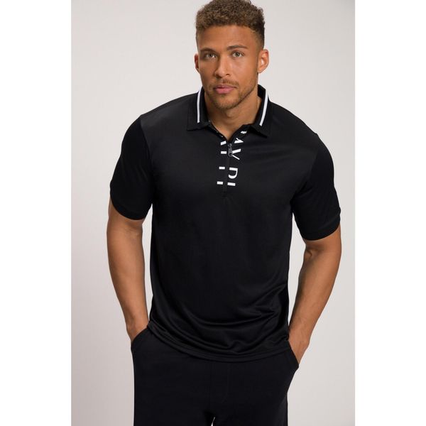 Męska Koszulka polo Odzież golfowa suwak krótki rękaw kontrastowe detale. Czarna koszulki polo męskie JAY-PI, m, bez wzorów, z materiału, sportowe, bez kołnierzyka, bez ramiączek. Za 199.99 zł.