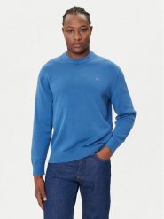 Calvin Klein Jeans Sweter LV04RC309G Niebieski Regular Fit. Niebieskie kardigany męskie Calvin Klein Jeans, m, bez wzorów, z bawełny, bez ramiączek. Za 309.99 zł.