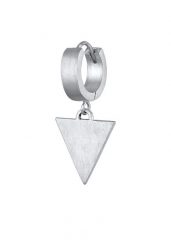 KUZZOI Męskie kreole trójkąt Matt Single Piece ze srebra próby 925 Sterling Silver Biżuteria męska 1 ct. Szara biżuteria dla mężczyzn KUZZOI, z materiału, srebrne. Za 241.39 zł.