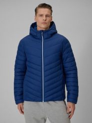 4F Kurtka z wypełnieniem syntetycznym męska - granatowa XXL. Niebieskie kurtki męskie 4f, m, bez wzorów, z materiału, klasyczne, bez ramiączek, bez kaptura. Za 269.99 zł.