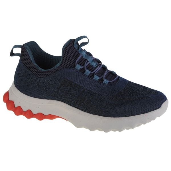 Buty sportowe Sneakersy męskie, Skechers Voston - Reever. Niebieskie buty sportowe na co dzień męskie Skechers, m, bez wzorów, casualowe, bez ramiączek, bez kaptura, trekkingowe. Za 279.99 zł.