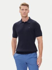Tommy Hilfiger Polo MW0MW40701 Granatowy Regular Fit. Niebieskie koszulki polo męskie Tommy Hilfiger, m, bez wzorów, z bawełny, bez kołnierzyka, bez ramiączek. Za 379.99 zł.