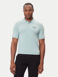 EA7 Emporio Armani Polo 8NPF14 PJVQZ U9066 Niebieski Regular Fit. Niebieskie koszulki polo męskie EA7 Emporio Armani, m, bez wzorów, z bawełny, bez kołnierzyka, bez ramiączek. Za 249.99 zł.