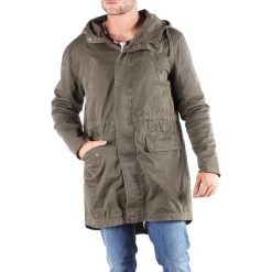 Płaszcz w kolorze khaki. Brązowe płaszcze męskie marki Absolut Joy. W wyprzedaży za 349.95 zł.
