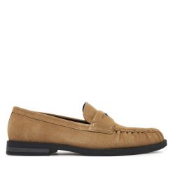 Mokasyny Guess. Brązowe mokasyny męskie Guess, bez zapięcia. Za 739.99 zł.