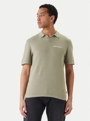 Jack & Jones Polo Norrebro 12297926 Zielony Relaxed Fit. Zielone koszulki polo męskie Jack & Jones, m, bez wzorów, z bawełny, bez kołnierzyka, bez ramiączek. Za 149.99 zł.