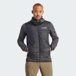 Kurtka Terrex Multi Hybrid Insulated Hooded. Czarne kurtki męskie ADIDAS, m, bez wzorów, z materiału, casualowe, bez ramiączek, bez kaptura. Za 487.99 zł.