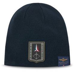 Czapka Aeronautica Militare. Niebieskie czapki męskie Aeronautica Militare, na zimę, bez wzorów. Za 189.99 zł.