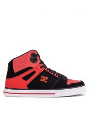 DC Sneakersy PURE HIGH-TOP WC ADYS400043-FWB Czerwony. Czerwone buty sportowe na co dzień męskie DC, m, bez wzorów, ze skóry, bez ramiączek, bez kaptura. Za 339.99 zł.