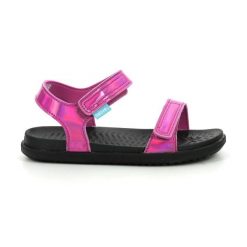 Sandały NATIVE CHARLEY HOLOGRAM YOUTH. Czerwone buty zimowe męskie Native Shoes, bez wzorów, sportowe, bez obcasa, bez zapięcia. Za 99.99 zł.