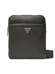 Guess Saszetka Certosa Saffiano Smart HMECSA P3123 Czarny. Czarne saszetki męskie Guess, z aplikacjami, ze skóry. Za 169.99 zł.