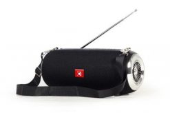 PRZENOŚNY GŁOŚNIK BLUETOOTH SPK-BT-17 FM-RADIO, WBUDOWANY MIKROFON, KOLOR CZARNY, USB, AUX, MICROSD. Czarne głośniki przenośne Gembird. Za 75.99 zł.