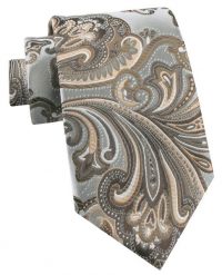 Krawat Męski - Chattier - Odcienie Beżów, Wzór Orientalny. Krawaty i muchy męskie Chattier, bez wzorów, z tkaniny, eleganckie. Za 49.00 zł.