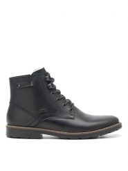 Rieker Kozaki 15322-00 Czarny. Czarne buty zimowe męskie Rieker, bez wzorów, ze skóry, bez obcasa, bez zapięcia. Za 449.99 zł.