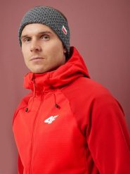 4F Kurtka softshell membrana 20000 męska - czerwona S. Czerwone kurtki narciarskie i snowboardowe męskie 4f, m, bez wzorów, z materiału, bez kaptura, do biegania. W wyprzedaży za 399.99 zł.