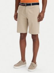 Tommy Hilfiger Szorty materiałowe Denton MW0MW42349 Beżowy jasny Slim Fit. Brązowe szorty męskie Tommy Hilfiger, bez wzorów, z bawełny. Za 369.99 zł.