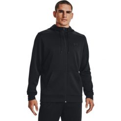 Bluza z kapturem z pełnym zamkiem błyskawicznym Under Armour Fleece®. Czarne bluzy z kapturem męskie Under Armour, m, bez wzorów, z poliesteru, z kapturem. Za 330.50 zł.