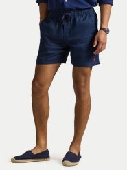 Polo Ralph Lauren Szorty materiałowe 710P08205001 Granatowy Regular Fit. Niebieskie szorty męskie Polo Ralph Lauren, bez wzorów, ze lnu. Za 729.99 zł.