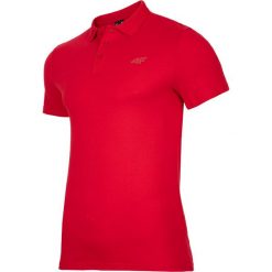 Koszulka polo męska TSM301 - czerwony. Czerwone koszulki polo męskie 4f, z bawełny, eleganckie, polo. Za 69.99 zł.