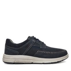 Półbuty Josef Seibel. Niebieskie codzienne półbuty męskie Josef Seibel, bez wzorów, bez obcasa, bez zapięcia. Za 299.99 zł.