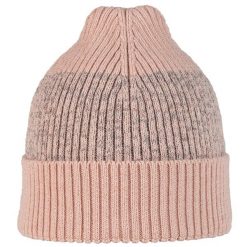 Czapka sportowa Running z odblaskiem z wełny merino active beanie. Czerwone czapki męskie Buff, bez wzorów, z wełny, sportowe. Za 179.99 zł.