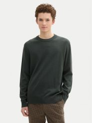 Tom Tailor Denim Sweter 1042509 Zielony Regular Fit. Zielone kardigany męskie Tom Tailor Denim, l, bez wzorów, z bawełny, bez ramiączek. Za 109.99 zł.