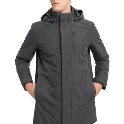 Kurtka GEOX M KAVEN LONG JKT Szary. Szare kurtki męskie Geox, m, bez wzorów, z tkaniny, casualowe, bez ramiączek, bez kaptura. Za 573.99 zł.