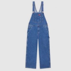 Spodnie Dickies Classic Bib Luźne Klasyczne Denim. Sztyblety męskie Dickies, z denimu, bez obcasa, bez zapięcia. Za 422.96 zł.