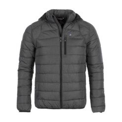 Kurtka narciarska Peak Mountain Cenzo. Szare kurtki narciarskie i snowboardowe męskie Peak Mountain, na zimę, bez wzorów, z puchu, bez kaptura, narciarskie. Za 341.80 zł.