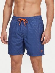 Guess Szorty kąpielowe F6GT26 WG2A2 Niebieski Regular Fit. Niebieskie szorty męskie Guess, z aplikacjami, z syntetyku. Za 299.99 zł.