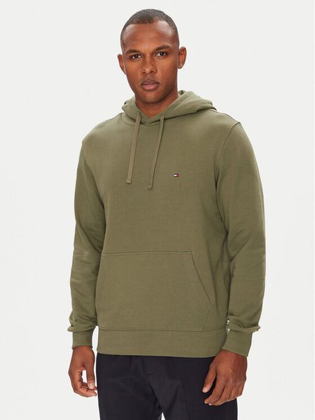 Tommy Hilfiger Bluza Essential MW0MW37235 Zielony Regular Fit. Zielone bluzy nierozpinane męskie Tommy Hilfiger, m, bez wzorów, z bawełny, bez ramiączek, bez kaptura. Za 249.99 zł.