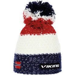 Czapka narciarska dla dorosłych Viking Cornet, z pomponem. Białe czapki męskie Viking, na zimę, bez wzorów, sportowe. Za 58.99 zł.