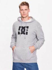 DC Bluza ADYSF03099 Szary Regular Fit. Szare bluzy nierozpinane męskie DC, l, bez wzorów, z bawełny, bez ramiączek, bez kaptura. Za 199.99 zł.