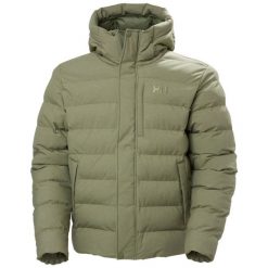 Kurtka z kapturem Helly Hansen Alby Puffy. Zielone kurtki męskie Helly Hansen, bez wzorów, z puchu, sportowe, bez ramiączek, z kapturem. W wyprzedaży za 967.80 zł.