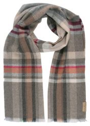 Delikatny Męski Szalik z Wełny Kaszmirowej - V. Fraas - Kratka w Odcieniach Beżów. Szaliki męskie V. Fraas, bez wzorów, z kaszmiru, eleganckie. Za 255.00 zł.