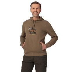 Bluza myśliwska Tagart FNS Deer Brown nadruk z jeleniem. Brązowe bluzy nierozpinane męskie TAGART, xl, bez wzorów, sportowe, bez ramiączek, bez kaptura. Za 279.00 zł.