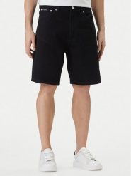 Calvin Klein Jeans Szorty jeansowe 90's LV04RF794G Czarny Slim Fit. Czarne szorty męskie Calvin Klein Jeans, bez wzorów, z bawełny. Za 329.99 zł.