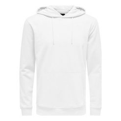 ONLY&SONS Męska bluza Basic Sweat Hood ie Unbrushed Noos White (rozmiar S). Białe bluzy nierozpinane męskie Only&Sons, m, bez wzorów, bez ramiączek, z kapturem. W wyprzedaży za 85.00 zł.