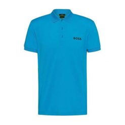 Koszulka Polo męska BOSS Paule Turquoise/Aqua slim fit turkusowa (50512789-442). Niebieskie koszulki polo męskie Boss, m, bez wzorów, sportowe, bez kołnierzyka, bez ramiączek. Za 309.00 zł.