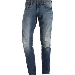 GStar 3301 DECONSTRUCTED SUPER SLIM Jeansy Slim Fit elto superstretch. Niebieskie jeansy męskie G-Star, z bawełny. W wyprzedaży za 362.45 zł.