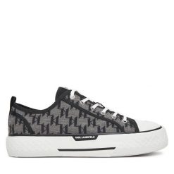 Trampki KARL LAGERFELD. Czarne trampki męskie KARL LAGERFELD, bez wzorów, bez zapięcia. Za 429.99 zł.