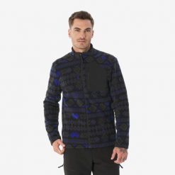 Polar turystyczny męski Quechua MH500 zamek. Niebieskie bluzy z polaru męskie QUECHUA, l, bez wzorów, z elastanu, sportowe, bez ramiączek, bez kaptura. Za 119.99 zł.