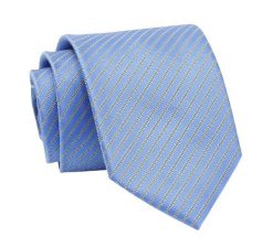 Krawat Błękitny w Paski, Prążki 7 cm, Elegancki, Klasyczny, Męski -ALTIES. Niebieskie krawaty i muchy męskie Alties, bez wzorów, z tkaniny, eleganckie. Za 49.00 zł.