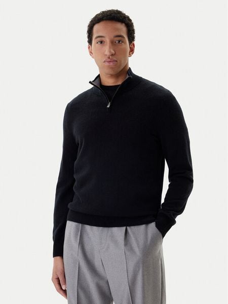 BOSS Sweter H-Hemarlo 50549984 Czarny Regular Fit. Czarne kardigany męskie Boss, bez wzorów, z wełny, bez kołnierzyka, bez ramiączek. Za 749.99 zł.