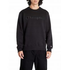 Bluza na co dzień męska CHAMPION bez kaptura. Czarne bluzy nierozpinane męskie CHAMPION, m, bez wzorów, bez ramiączek, bez kaptura. Za 229.00 zł.