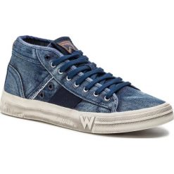 Sneakersy WRANGLER - Sniper Washed Mid WM91133A Blue 100. Buty sportowe na co dzień męskie marki Wrangler. Za 289.00 zł.